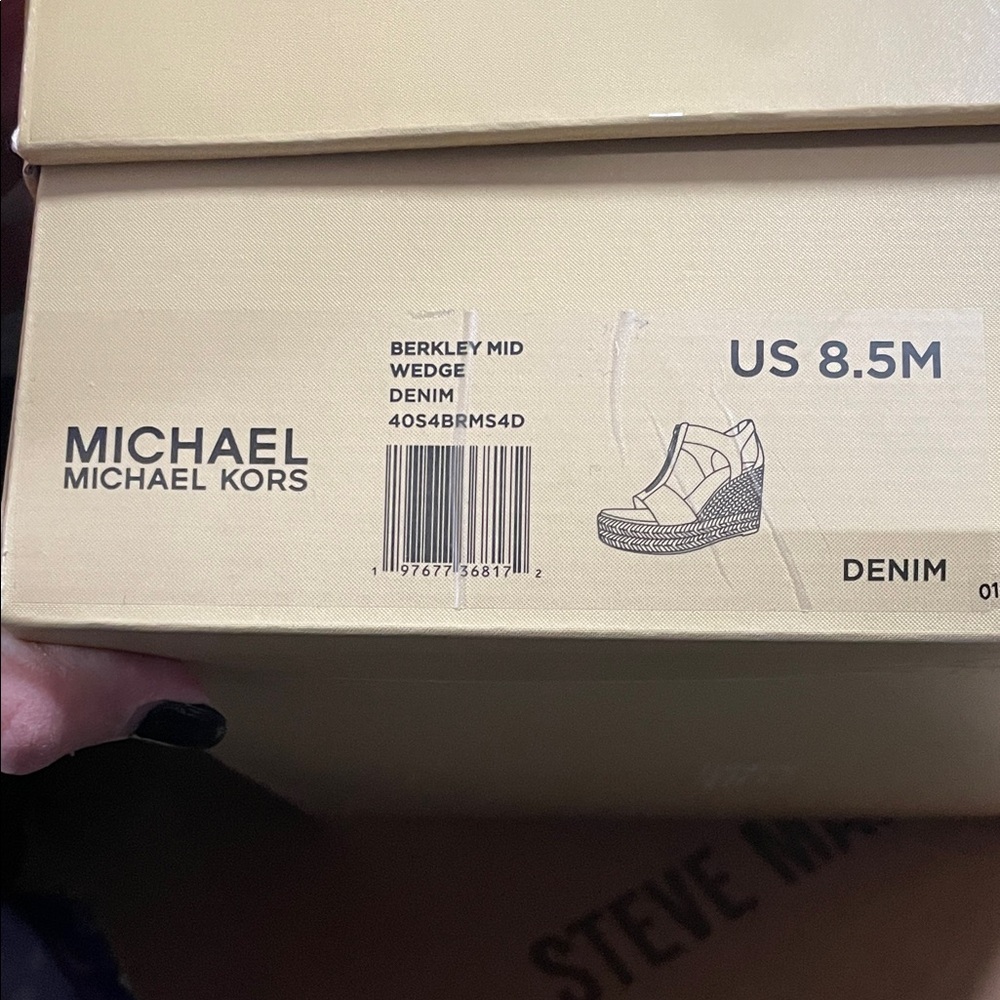 Michael Kors Denim Blue Espadrille Wedges - Picture 9 of 9